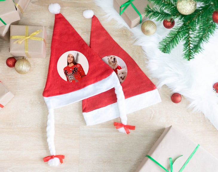Bonnet de père Noël pour enfant et adulte