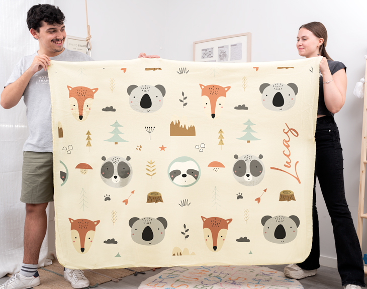 Manta De Pelo Suave De Lobos – 50″ X 60″ – Diseño Salvaje De Lobos Aullando – Ideal Para Sofá O Cama – Regalo Original